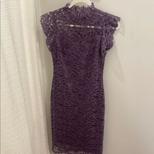 Elegant Purple Lace Dress